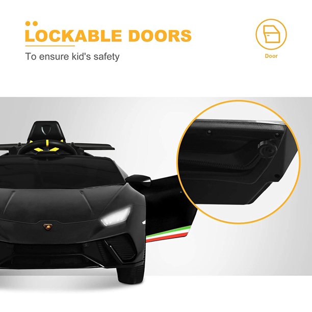 Voiture électrique Lamborghini Huracan DELUXE 12V 2026 pour enfants avec télécommande