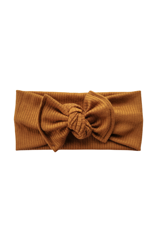 Bandeau côtelé en modal | Caramel, 0-3 ans