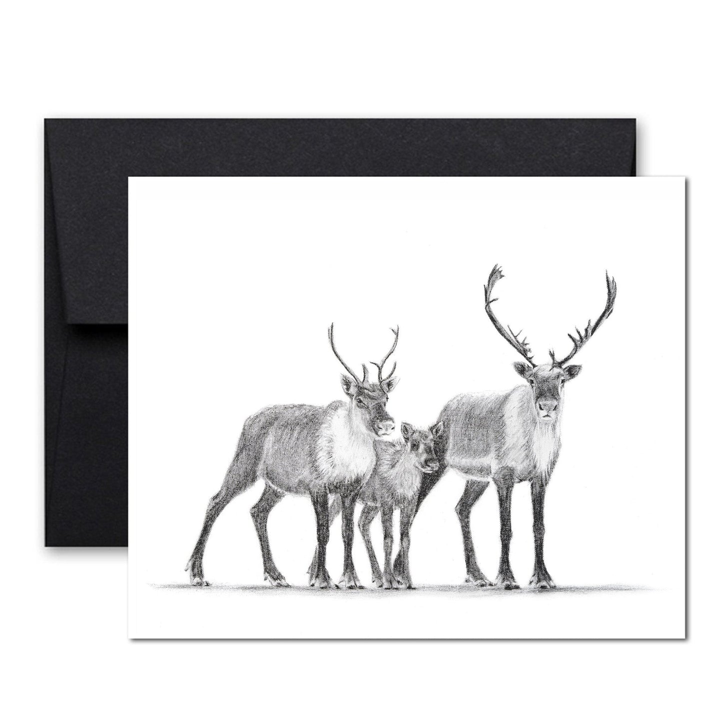 Carte de vœux Famille Caribou