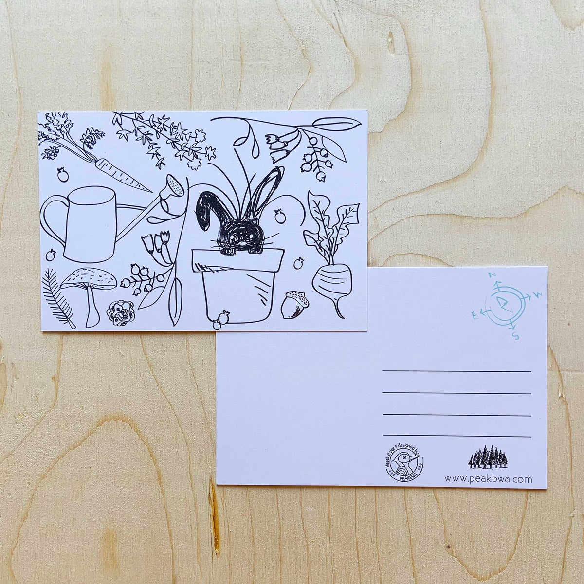 Cartes postales à colorier (unité)
