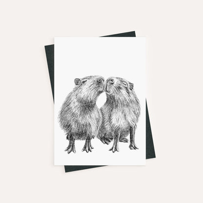 Capybaras  - greeting card