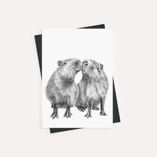 Capybaras - carte de vœux