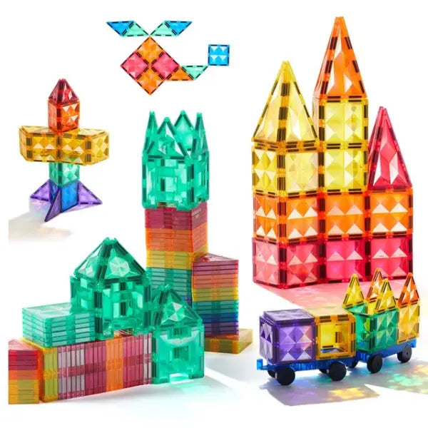 Creative Pack 100pcs Rainbow Magnetic Tiles