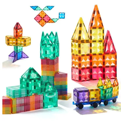 Creative Pack 100pcs Rainbow Magnetic Tiles