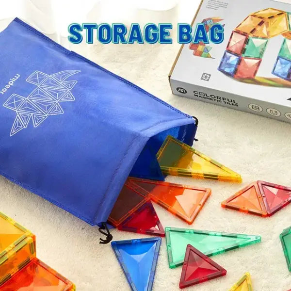 Creative Pack 100pcs Rainbow Magnetic Tiles