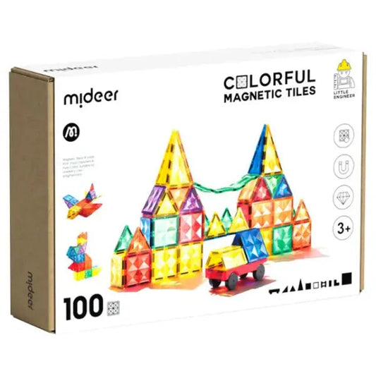 Creative Pack 100pcs Rainbow Magnetic Tiles