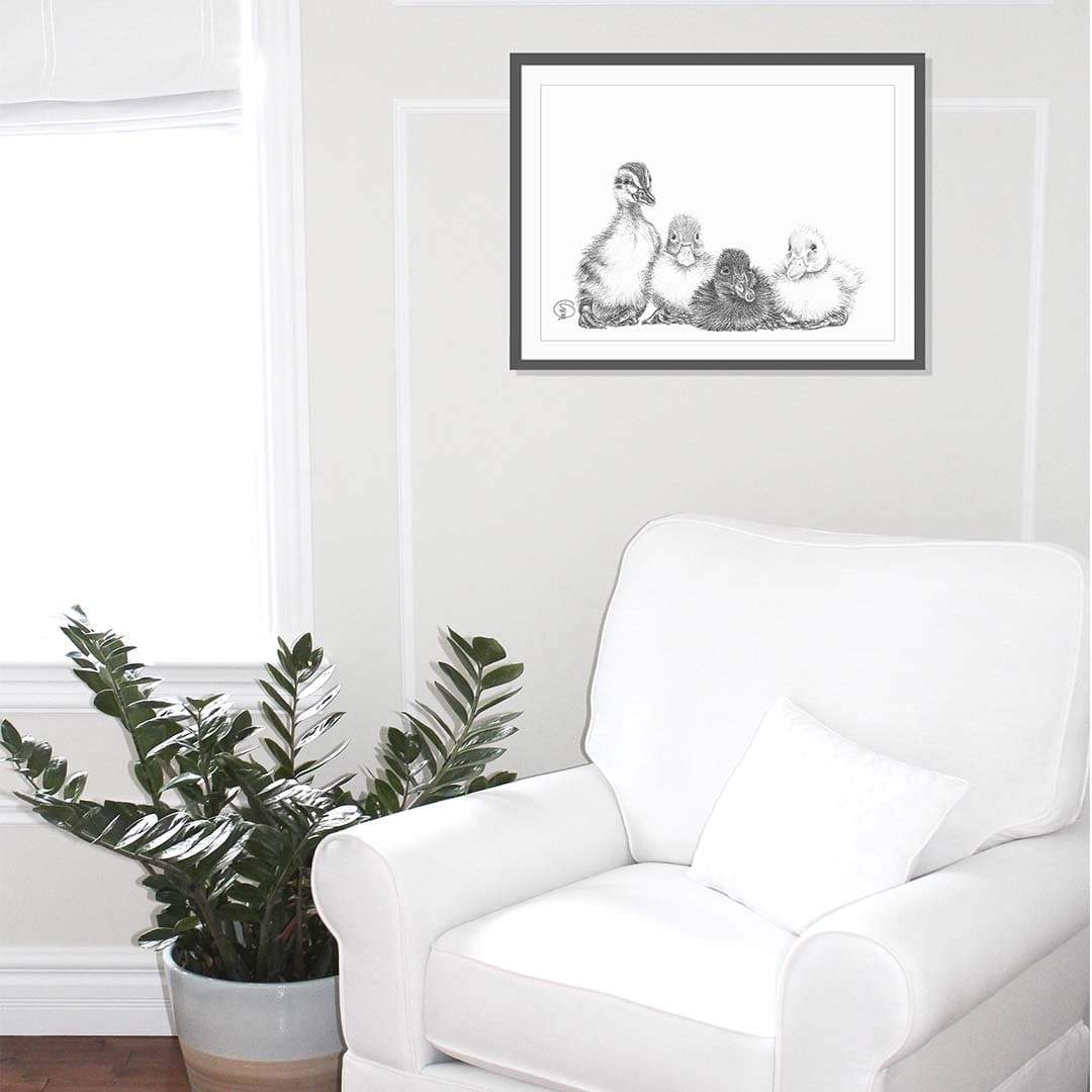 Adorables canetons - décor mural de chambre d'enfant
