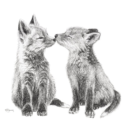 Cute Baby Foxes Greeting Card