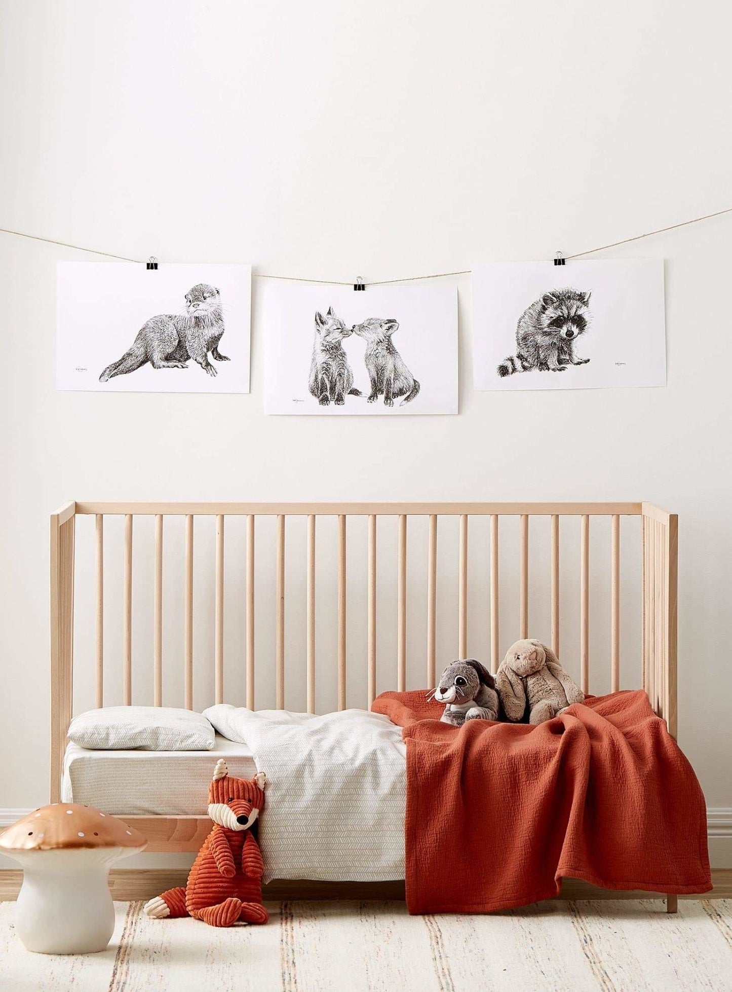 Loutre bébé adorable - impression d'art