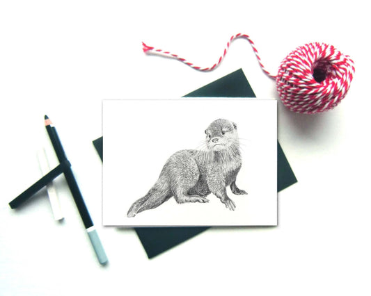 Carte de vœux Loutre de bébé mignonne