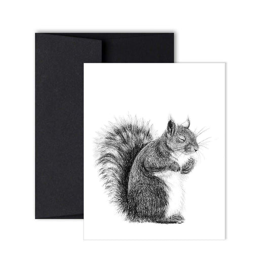 Carte de vœux Mignon écureuil endormi