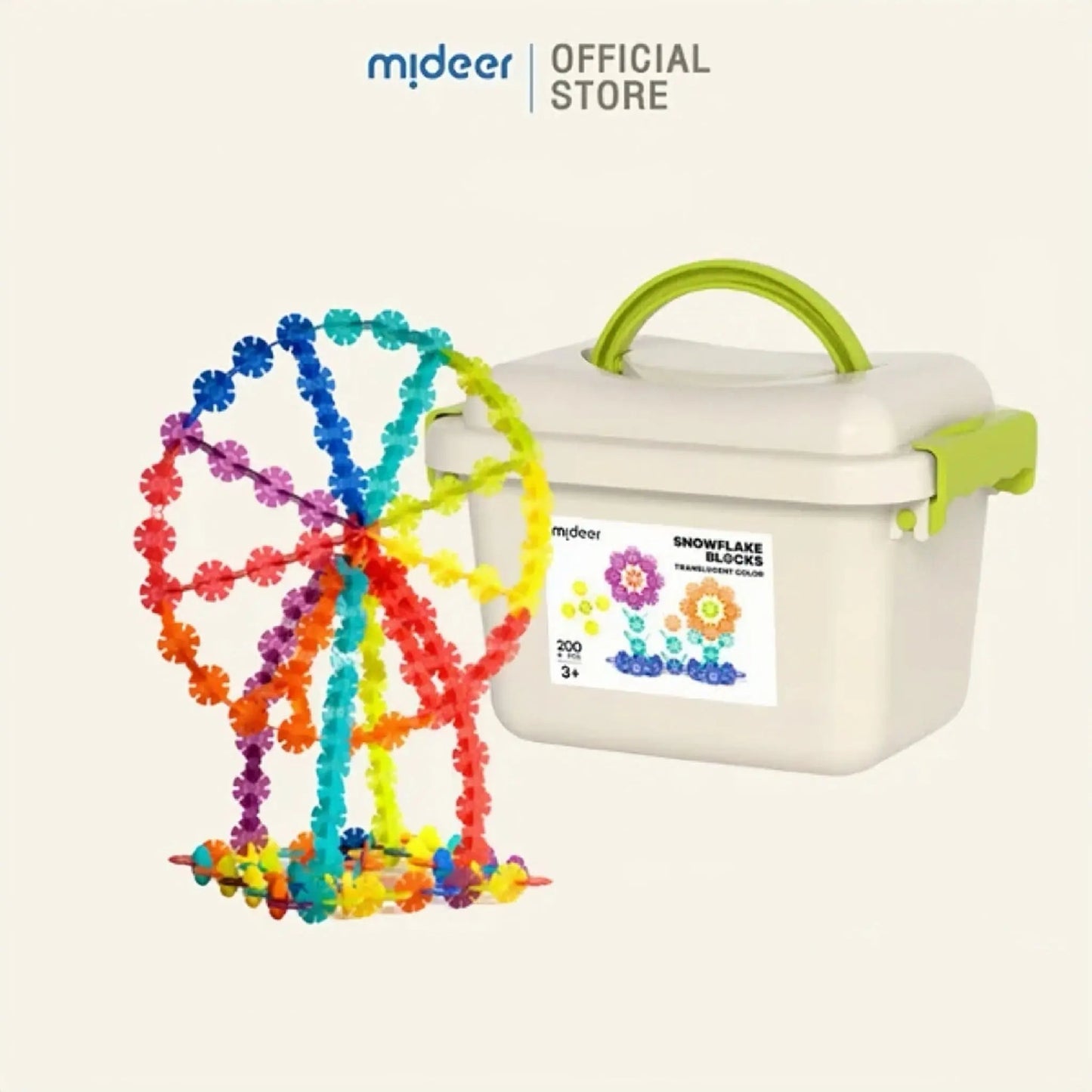 Translucent Color Snowflake Blocks 200pcs