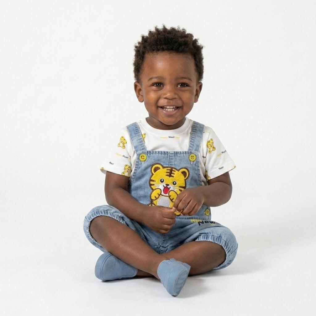 Série Denim – Ensemble Bébé Tigre