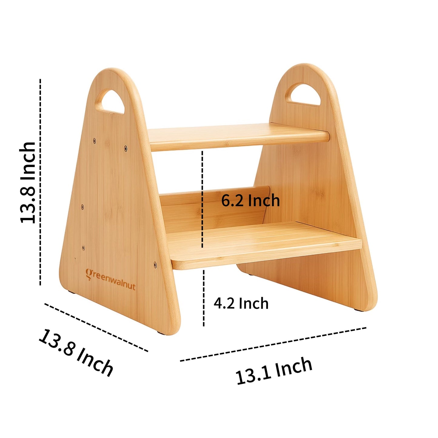 Marchepied en bois pour enfants et adultes | Marchepied Montessori pour enfants | Marchepied à 2 marches | Marchepied d'aide pour cuisine et salle de bain