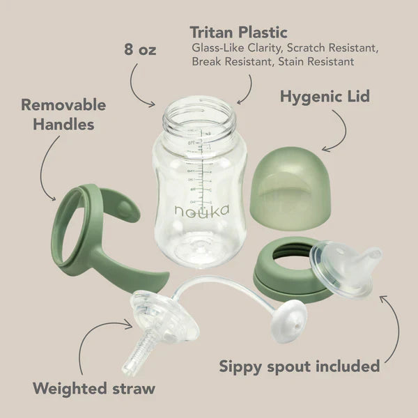 Transitional Sippy/Weighted Straw Cup | noüka | Wave