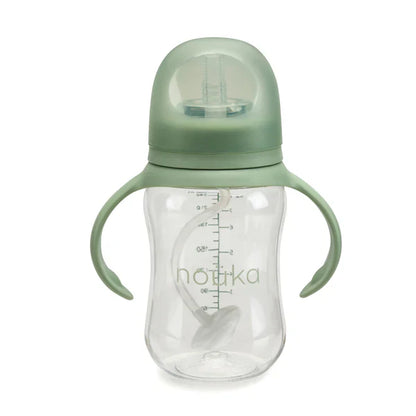 Transitional Sippy/Weighted Straw Cup | noüka | Moss
