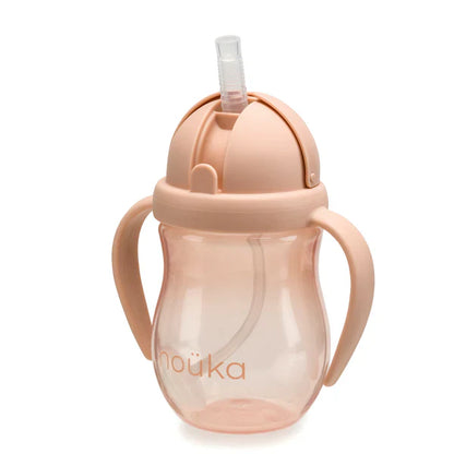 Gobelet à paille lesté anti-déversement 240 ml | noüka | Rose tendre