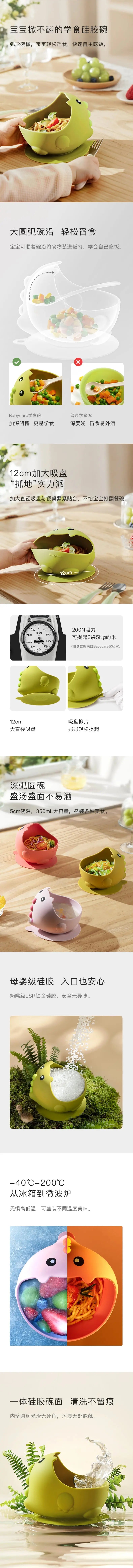 Dino Silicone Suction Bowl