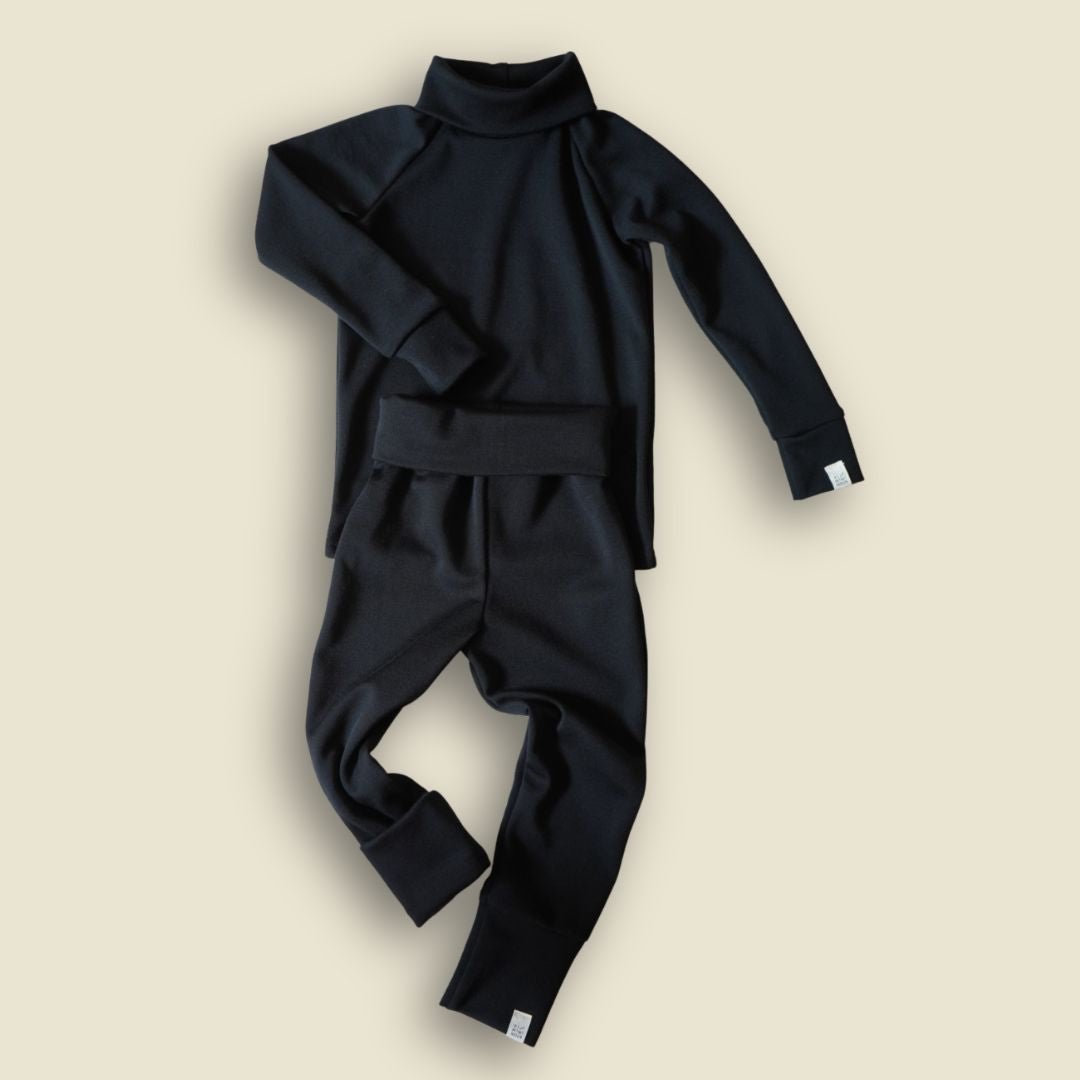 Ensemble thermique évolutif à col roulé - Noir - 3-12 M