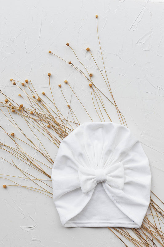 Bonnet turban – Ivoire