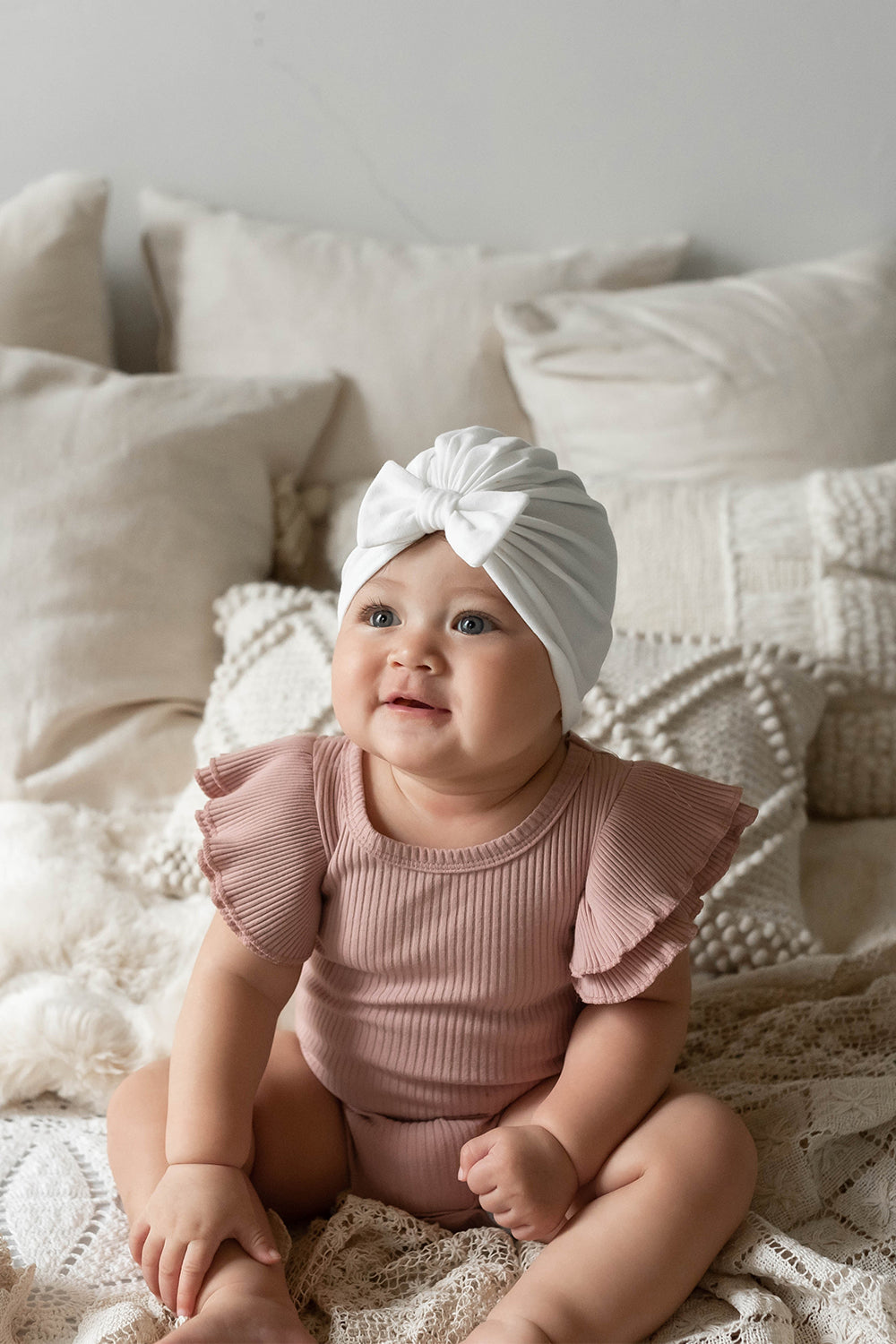 Bonnet turban – Ivoire