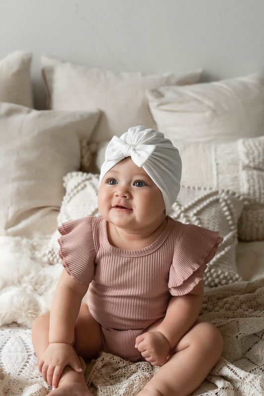 Bonnet turban – Ivoire
