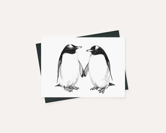 Manchots papous - Carte de vœux