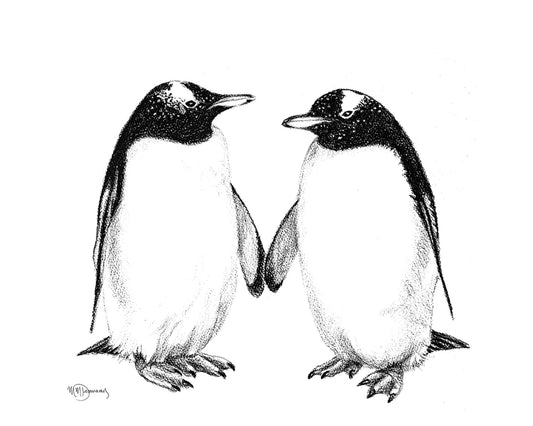 Manchots papous - Carte de vœux