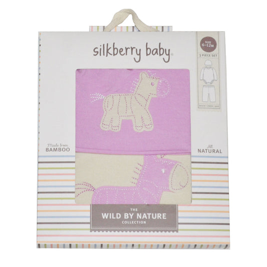 Bamboo Baby Gift Set (Orchid/Zebra)