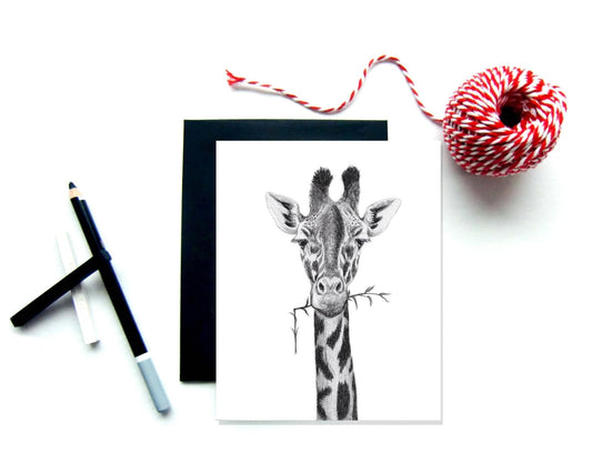 Carte de vœux Girafe