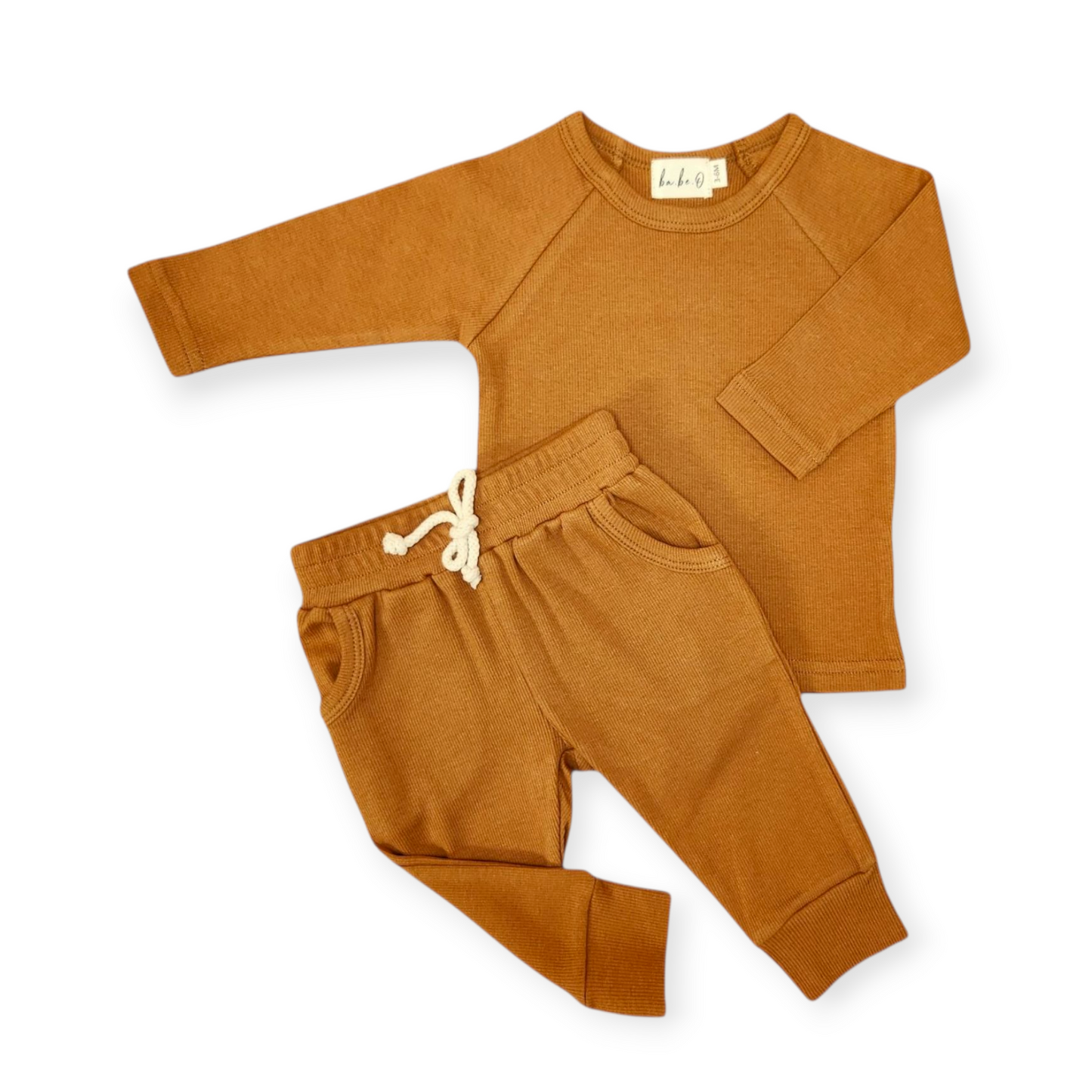 Ensemble de jogging côtelé – Cuivre