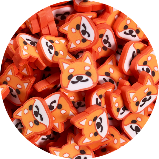 Tranches Fimo shiba inu