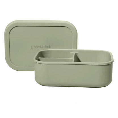 Ensemble de 3 Boîtes Bento et Bouteilles en Silicone (Rose + Bleu + Sauge)