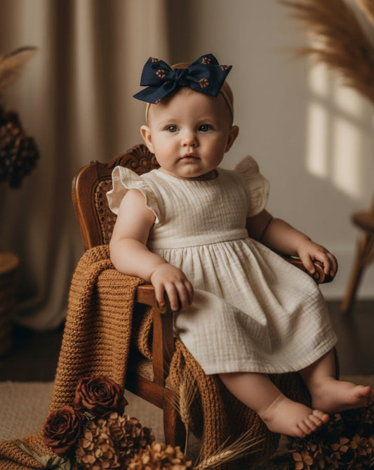 Boucle surdimensionnée Navy Floral