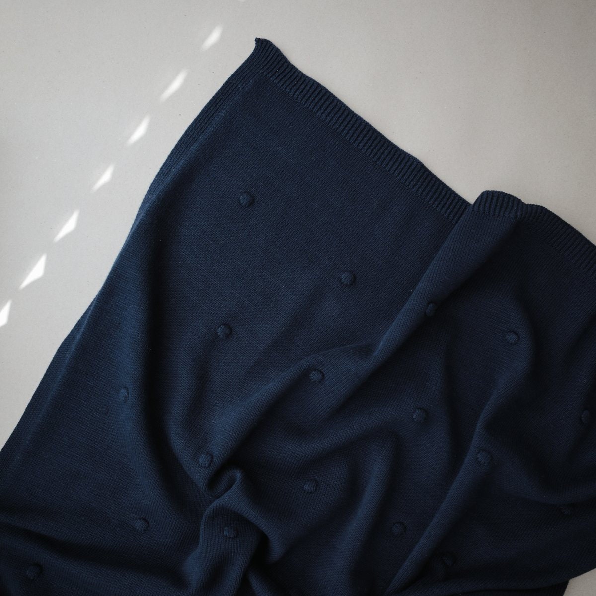 Knitted Textured Dots Blanket