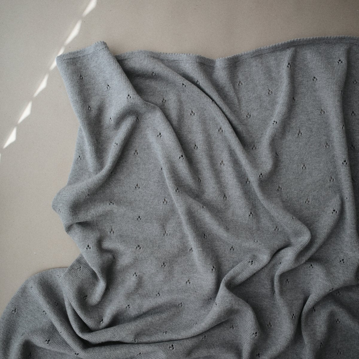 Knitted Pointelle Baby Blanket