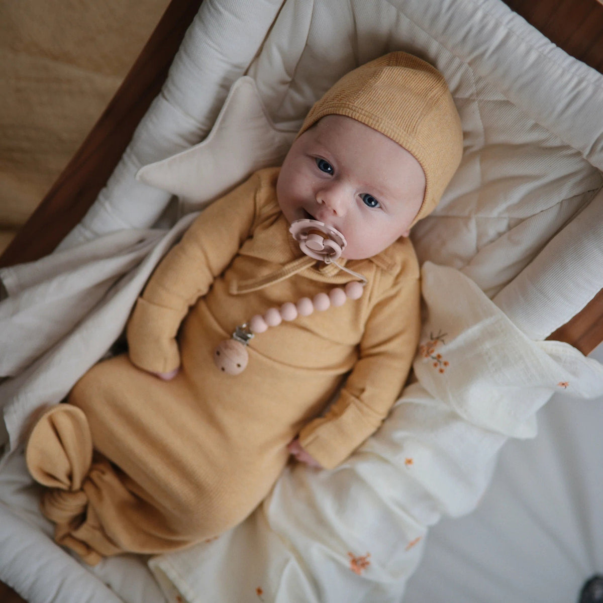 Baby Ribbed Bonnet Hat
