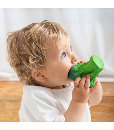 Jouet de dentition brocoli en caoutchouc naturel