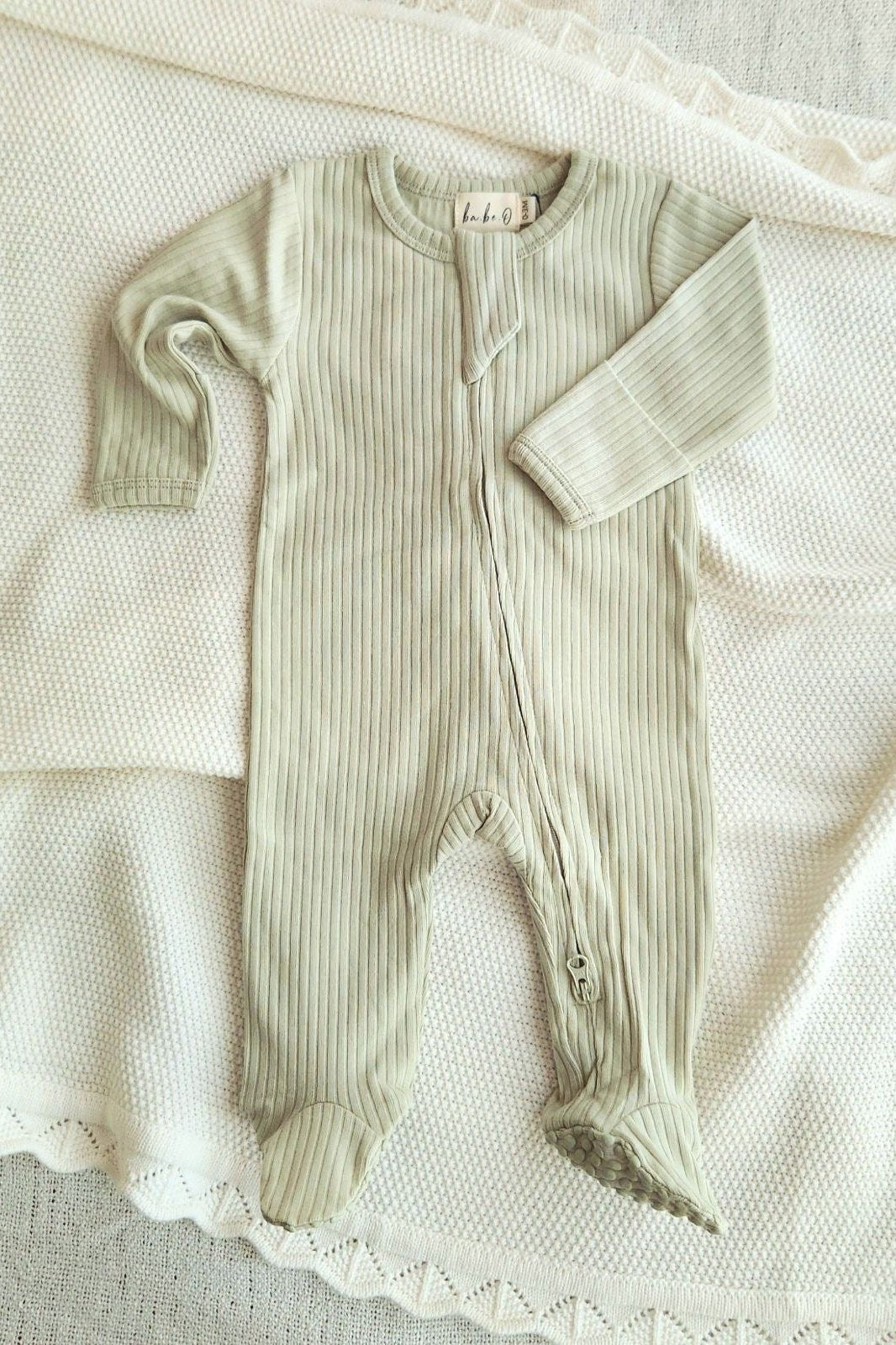 Gigoteuse Bébé en Coton Bio, Sauge Claire | ba.be.O