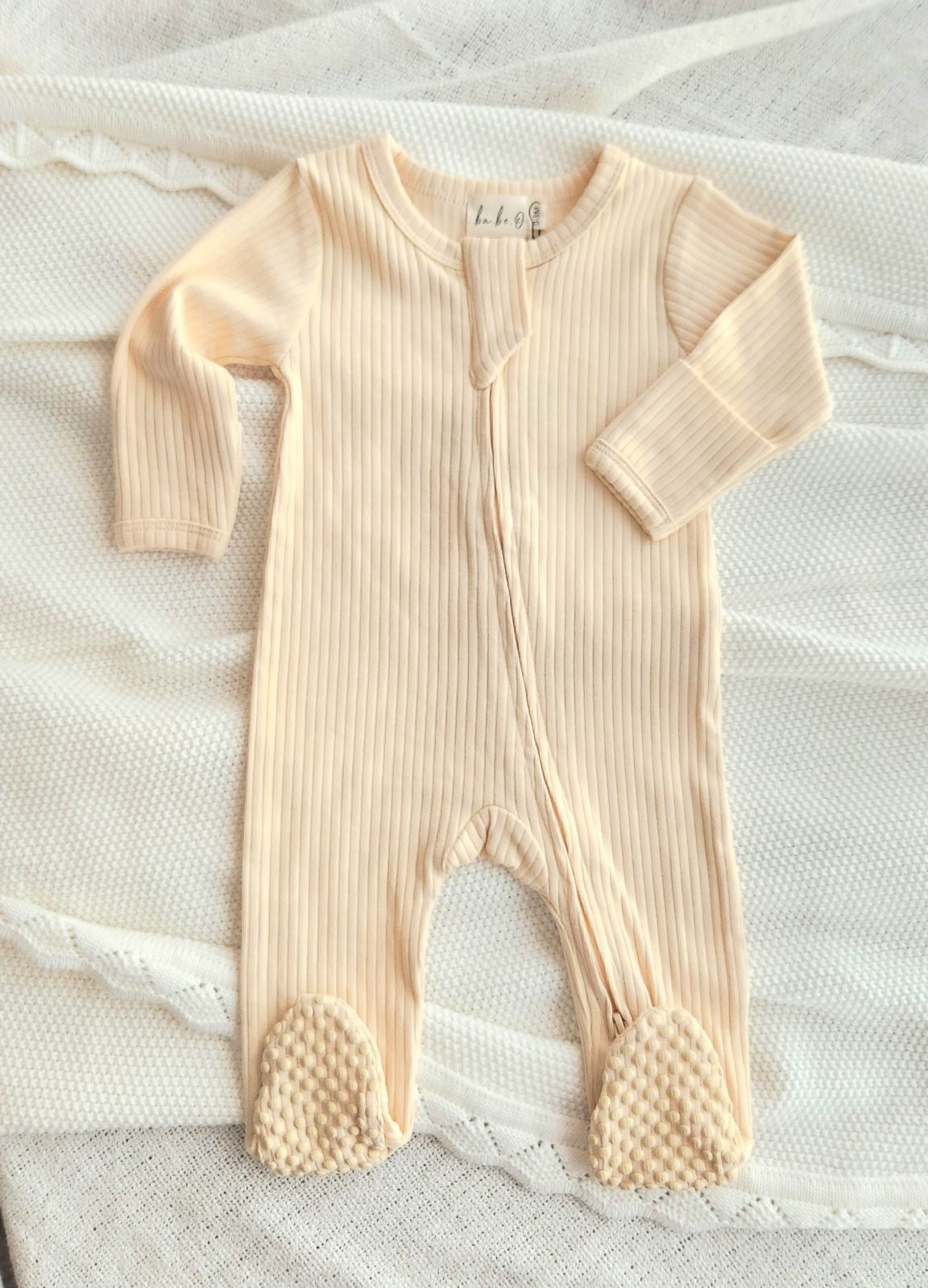 Dors-bien bébé en coton bio, couleur crème | ba.be.O