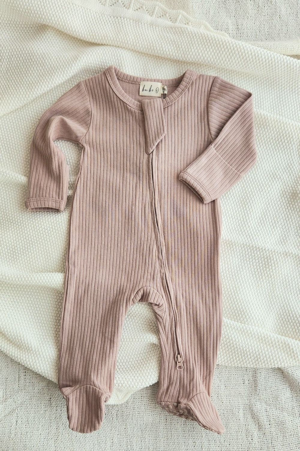 Gigoteuse Bébé en Coton Bio, Mauve Vintage | ba.be.O