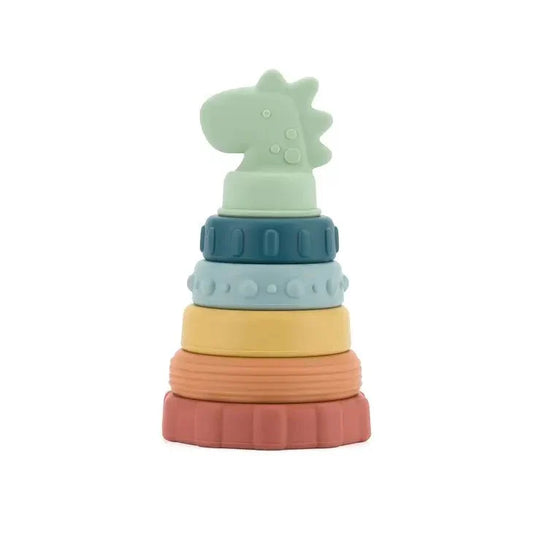 Jouet à empiler et de dentition en silicone