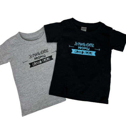 T-shirt « Je viens d’être promu grand-frère »