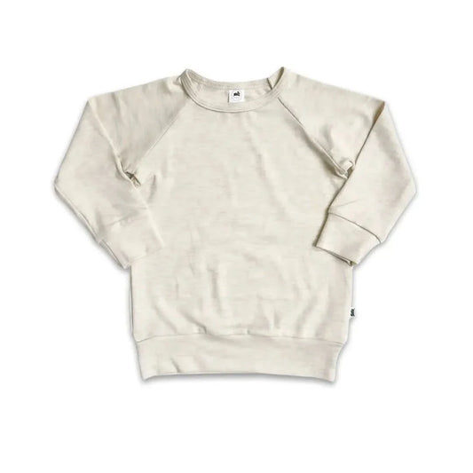 Chandail en bambou style raglan pour bébés et enfants | Cendre