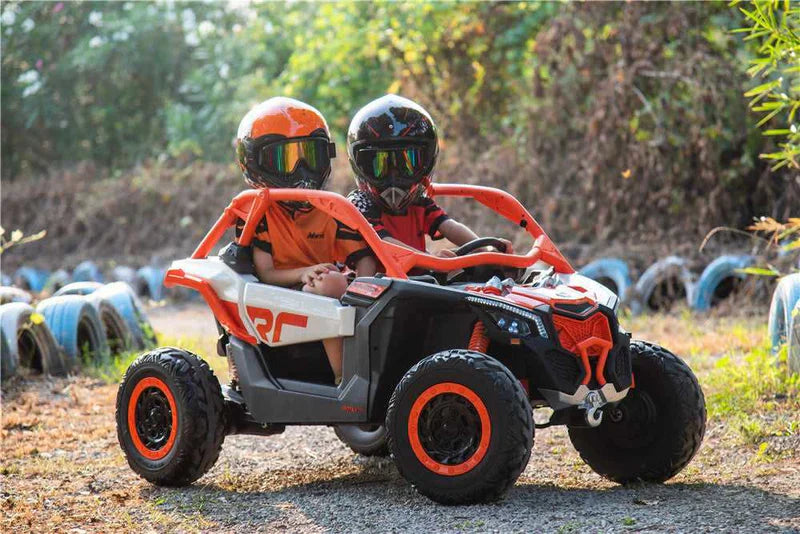 2026 2X24V CAN AM MAVERICK 4X4 2 Seater DELUXE Kids Ride On Car with Remote Control