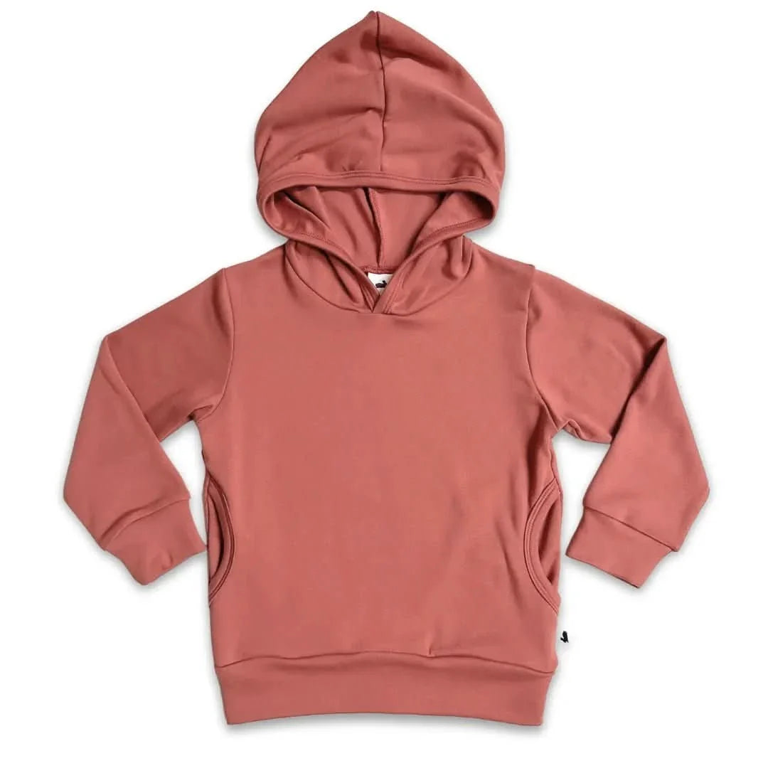 Hoodie léger en bambou pour enfant avec poches latérales | Noir