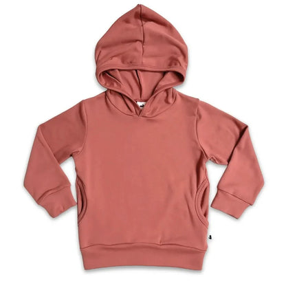 Hoodie léger en bambou pour enfant avec poches latérales | Noir