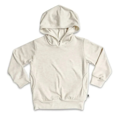 Hoodie léger en bambou pour enfant avec poches latérales | Noir