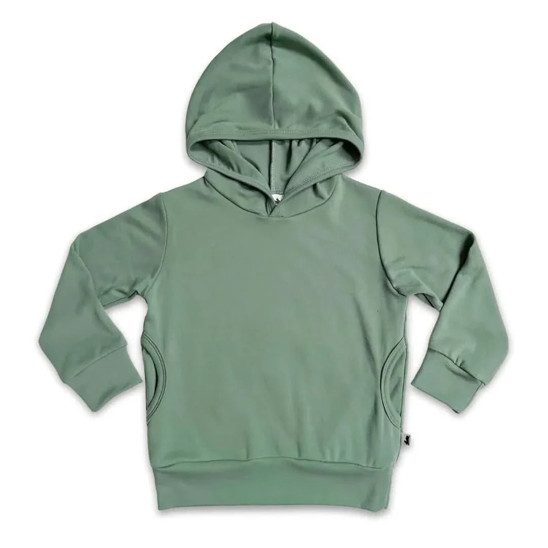Hoodie léger en bambou pour enfant avec poches latérales | Noir