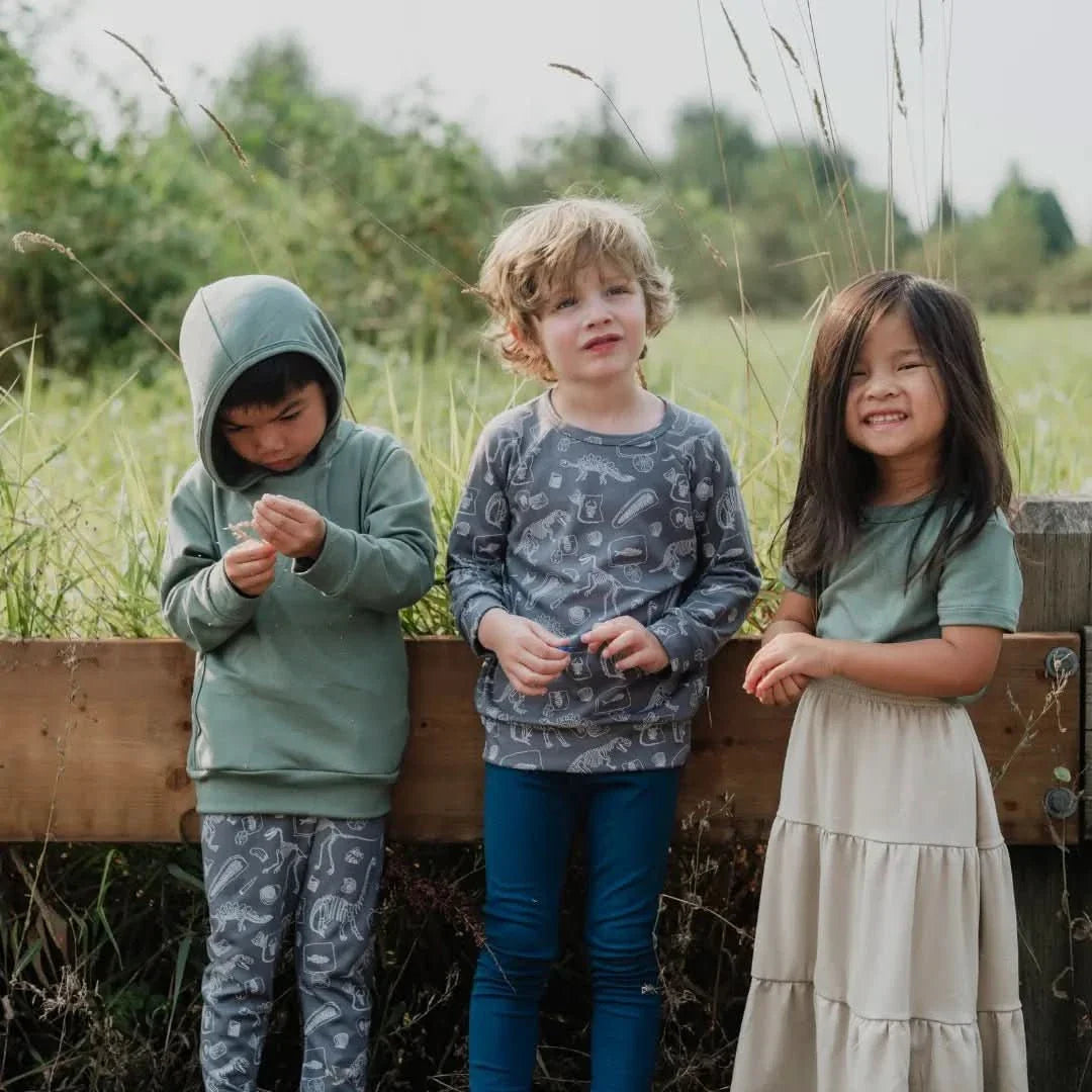 Kids' Lightweight Bamboo Hoodie With Side Seam Pockets | Burnt Brick